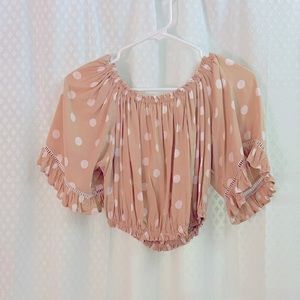 NWOT off the should crop top